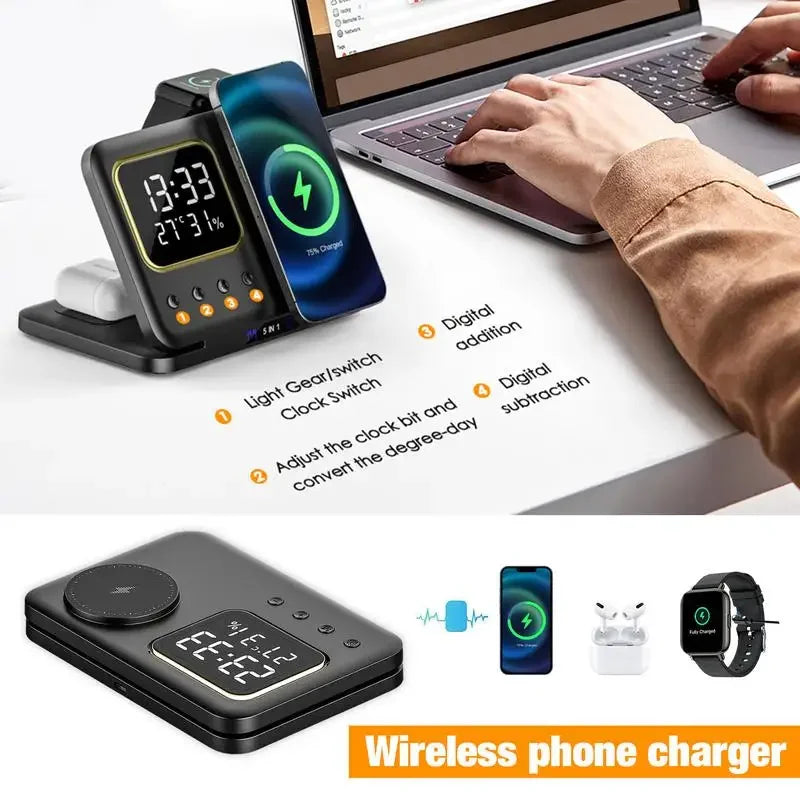 CARGADOR INALAMBRICO 5 EN 1  | ENVÍO GRATIS