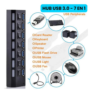 CARGADOR USB 7 PUERTOS  | ENVÍO GRATIS